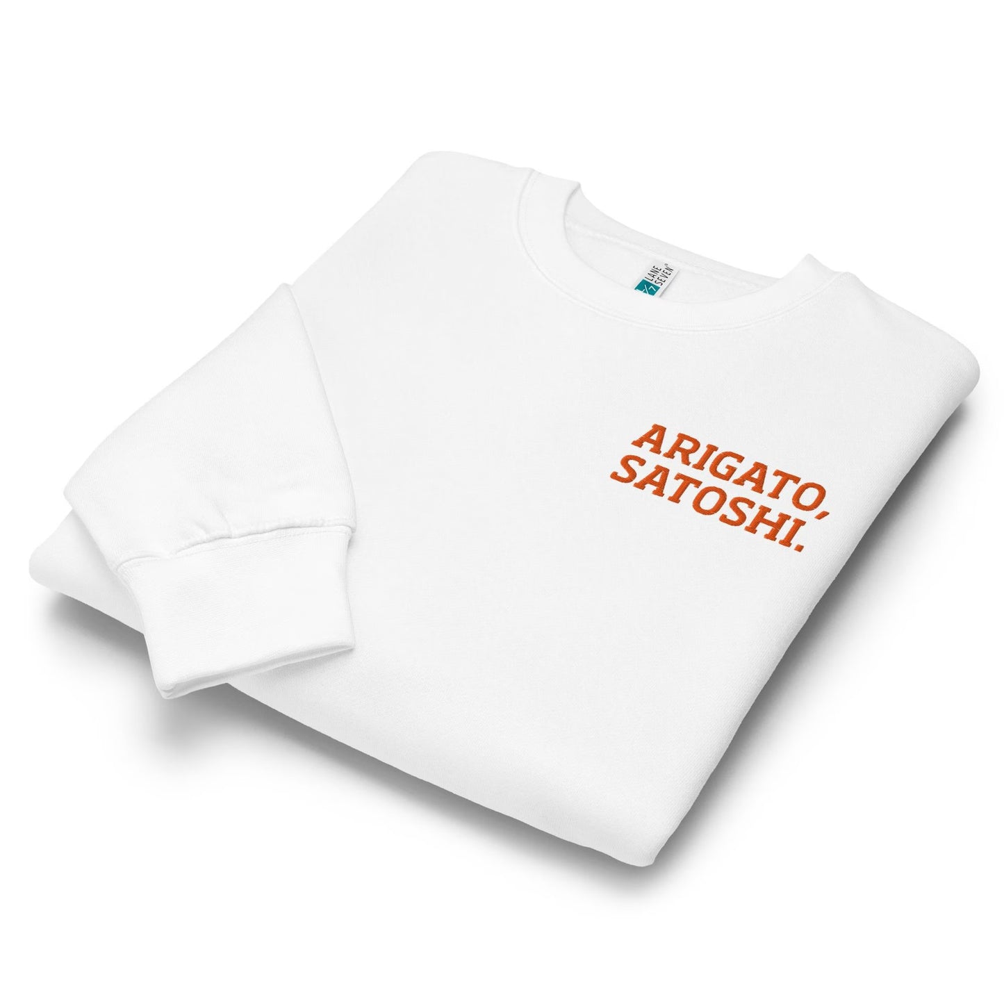 Satoshi Nakamoto Embroidered Cotton Sweatshirt, Soft Midweight Pullover