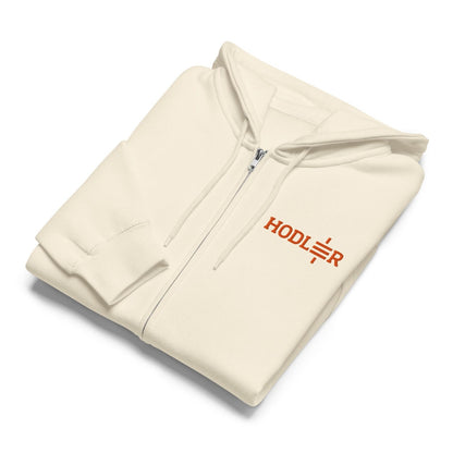 Customizable Satoshi Hodler Embroidered Hoodie, Unisex Eco-Friendly Cotton Sweatshirt